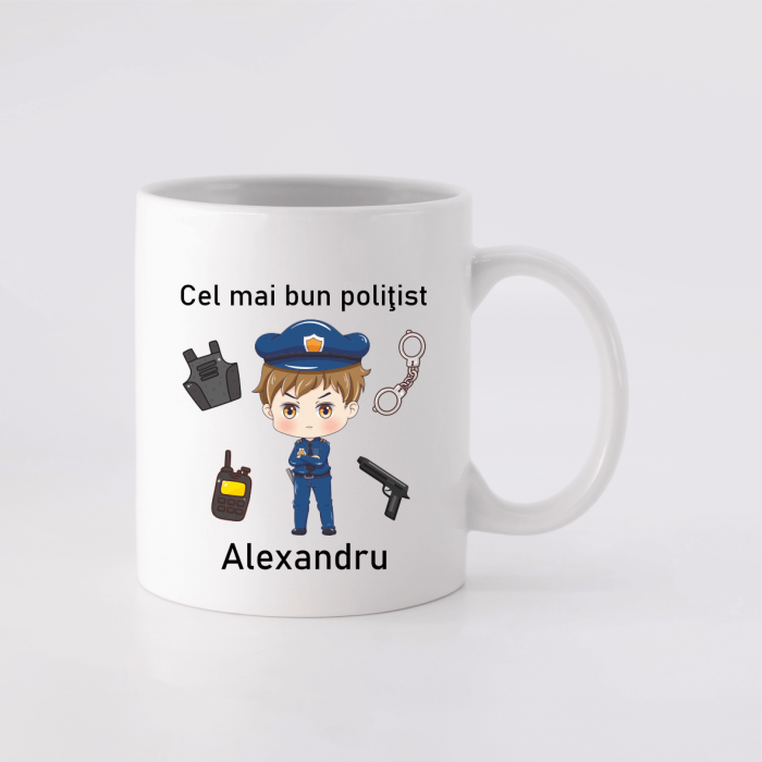 Cană personalizată - Pentru polițist - Nume [1]