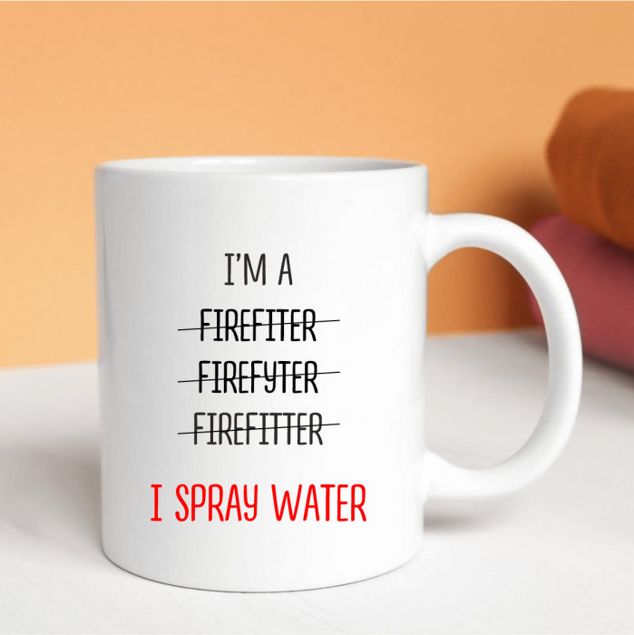 Cană personalizată - Pompier - I spray water [1]