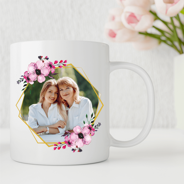 Cană personalizată - Poză și text - Model floral 1 [1]