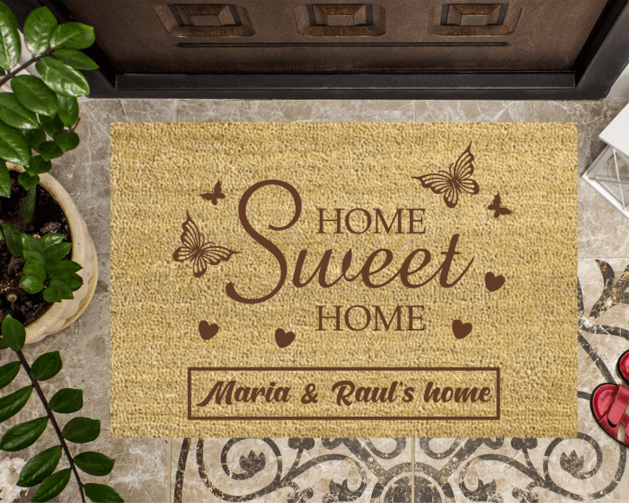 Covoraș intrare de exterior personalizat - Home sweet home [1]