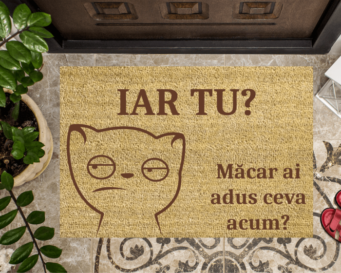 Covoraș intrare de exterior personalizat - IAR TU? [1]