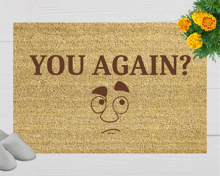 Covoraș intrare de exterior personalizat - YOU AGAIN? [1]