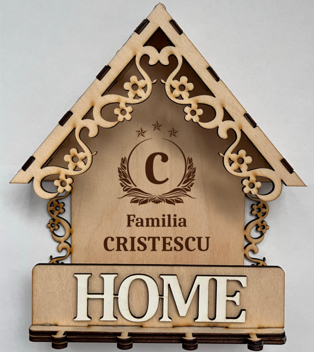 Cuier pentru chei - Căsuță - Familia - Nume [1]
