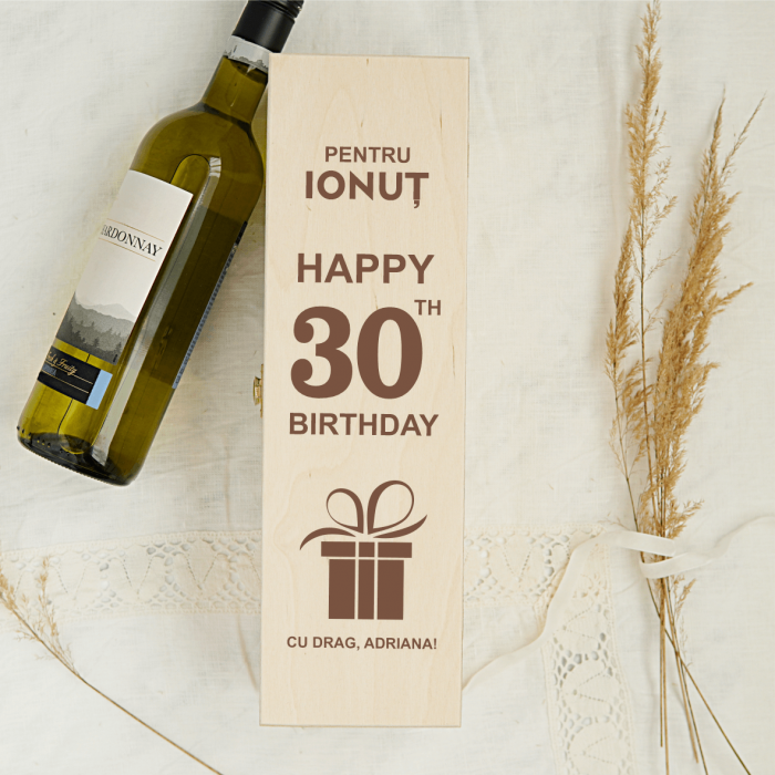 Cutie de vin personalizată cu nume și vârstă [1]
