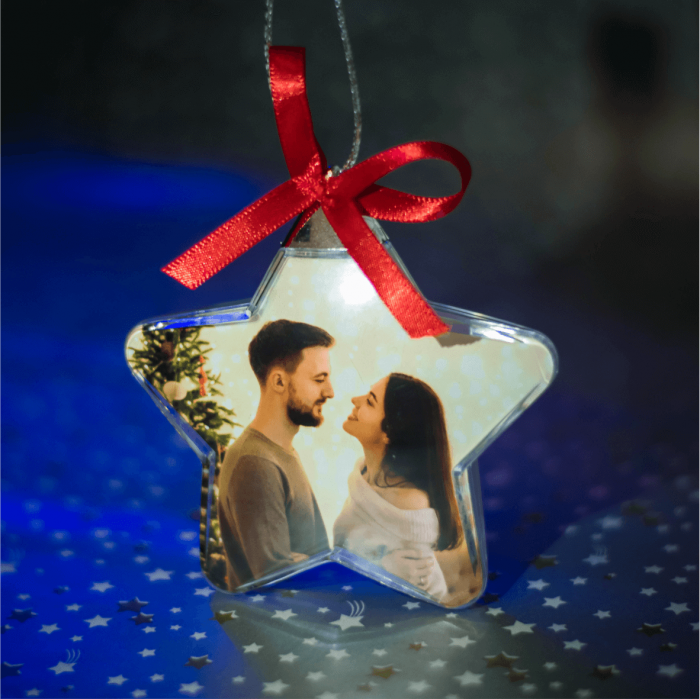Glob personalizat cu o poză pentru brad - Stea [3]