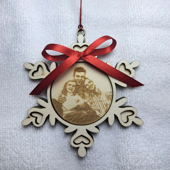 Glob personalizat cu poză și text  - Fotogravură - Crăciun - Model 2 [1]