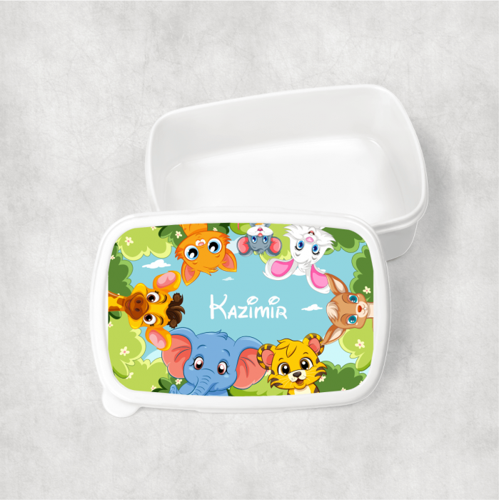 Lunch box personalizat cu nume - Animăluțe - M1 [1]