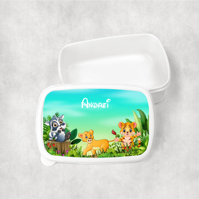 Lunch box personalizat cu nume - Animăluțe - M2 [1]