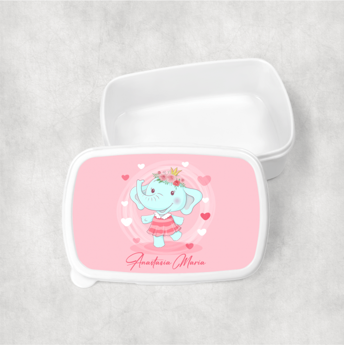 Lunch box personalizat cu nume - Elefănțel [1]