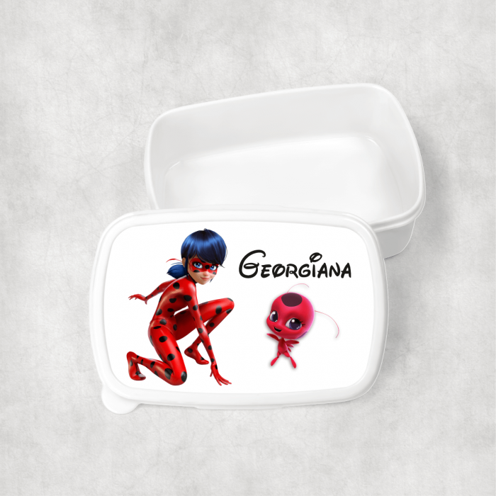 Lunch box personalizat cu nume - Miraculous - Buburuza [1]