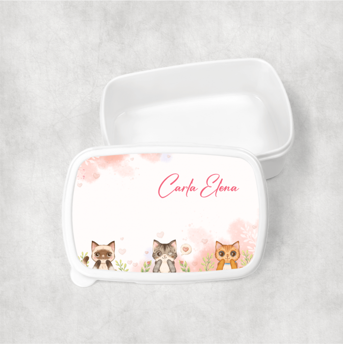 Lunch box personalizat cu nume - Pisicuțe [1]