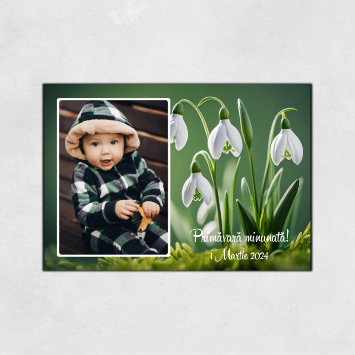 Magnet mărțișor personalizat - Ghiocei - Model 4 [1]