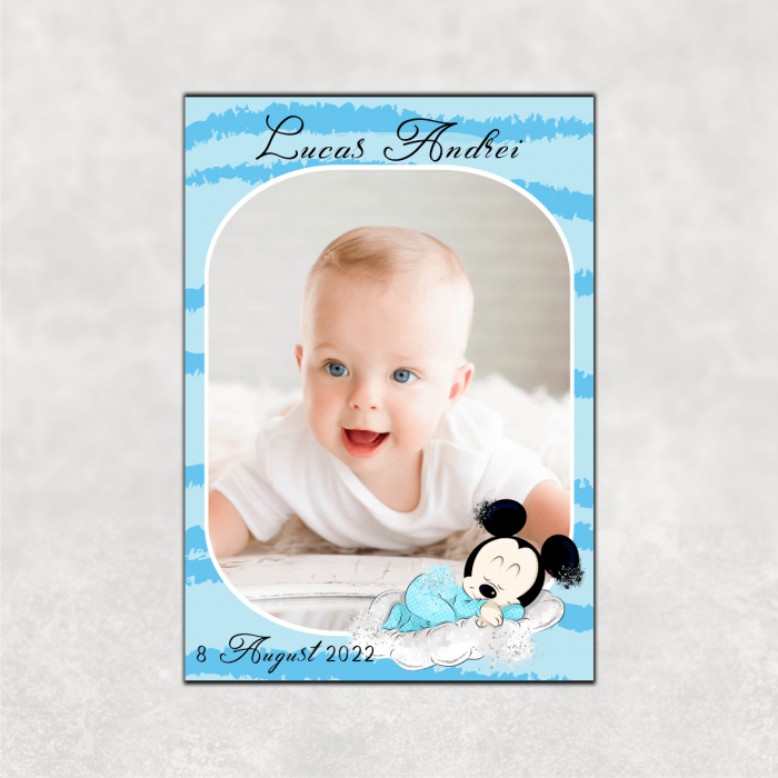 Mărturie magnet botez - Baby Mickey [1]