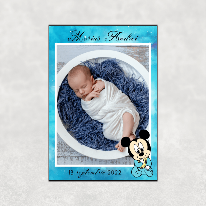 Mărturie magnet botez - Baby Mickey - Model 2 [1]