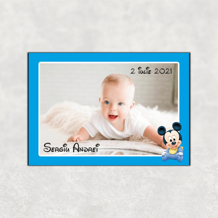 Mărturie magnet botez - Baby Mickey Mouse [1]
