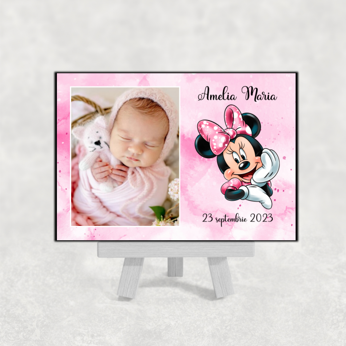 Mărturie magnet botez - Minnie - Model 11 [1]