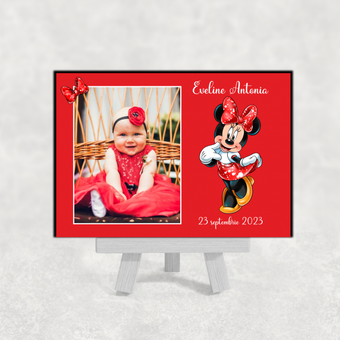 Mărturie magnet botez - Minnie - Model 13 [1]