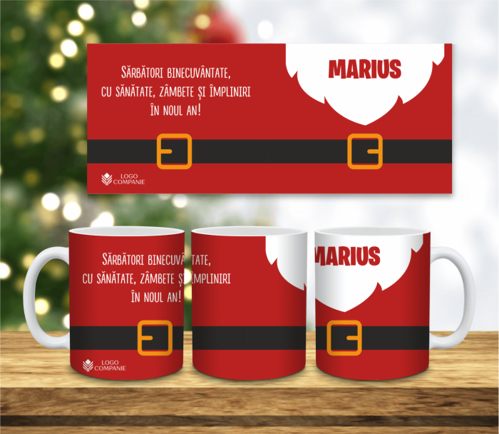 Cană personalizată cu nume - mesaj și logo - Crăciun [1]