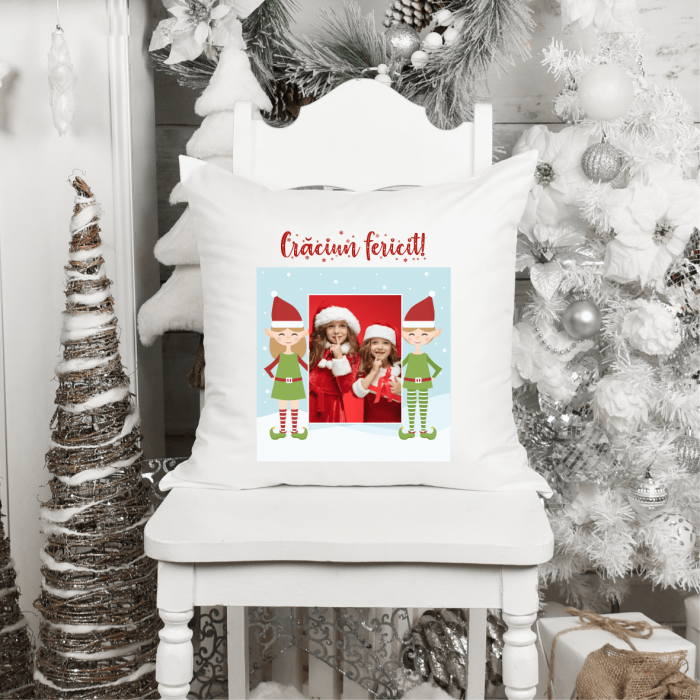Pernă personalizată - Happy elf [1]