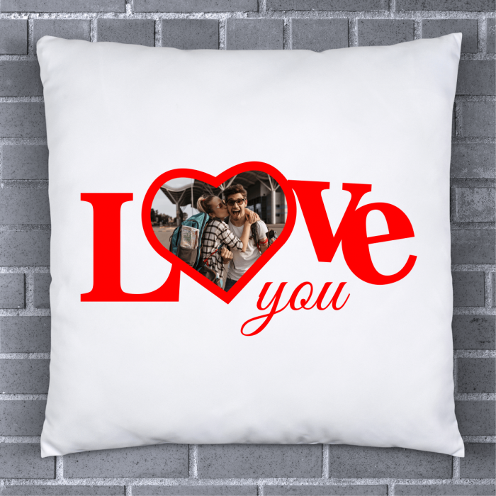 Pernă personalizată - Love you  - Poză [1]