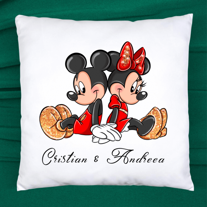 Pernă personalizată - Mickey & Minnie - Model 1 [1]