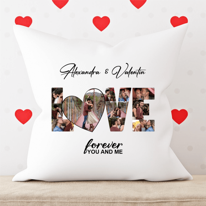 Pernă personalizată - Poze - Nume - LOVE [1]