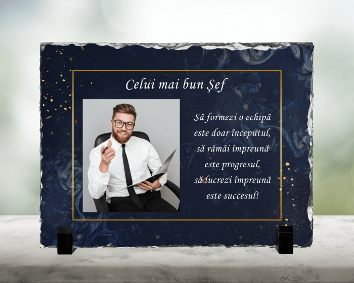 Placă de ardezie personalizată - Cel mai bun șef [1]