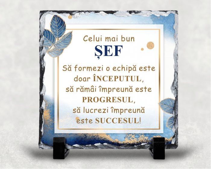 Placă de ardezie personalizată - Celui mai bun șef - M2 [1]