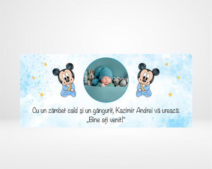 Plic de bani pentru botez - Baby Mickey - Poză [1]