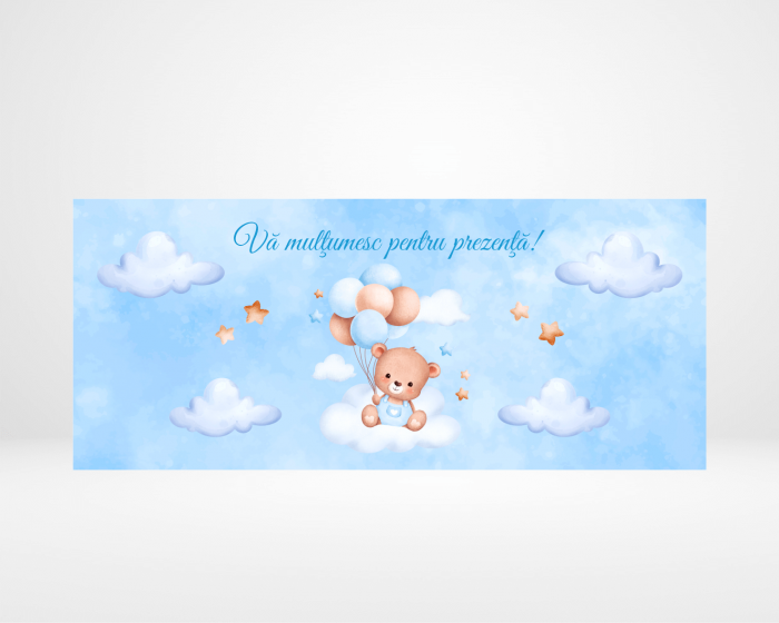 Plic de bani pentru botez - Ursuleț - Model băiețel [2]