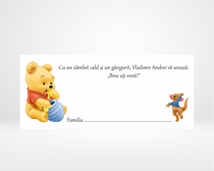 Plic de bani pentru botez - Ursulețul Winnie [1]