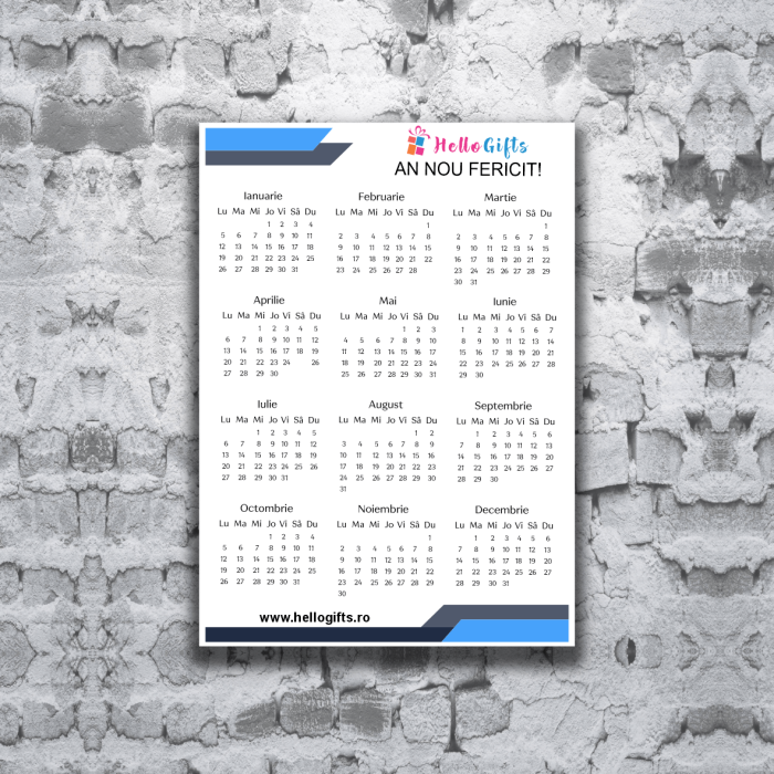 Poster calendar A3 personalizat cu logo și mesaj [1]