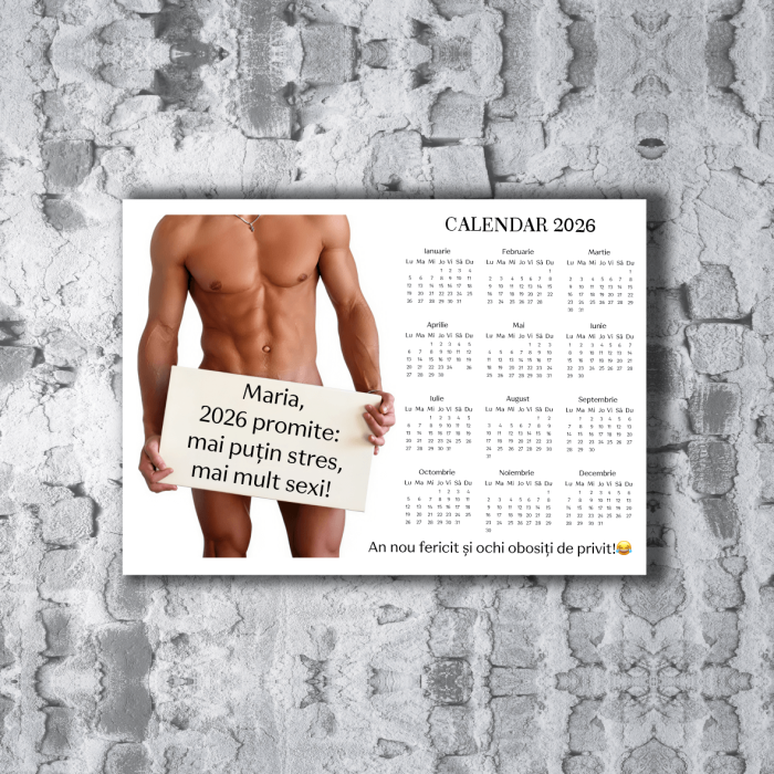 Poster calendar A3 personalizat cu mesaj amuzant [1]