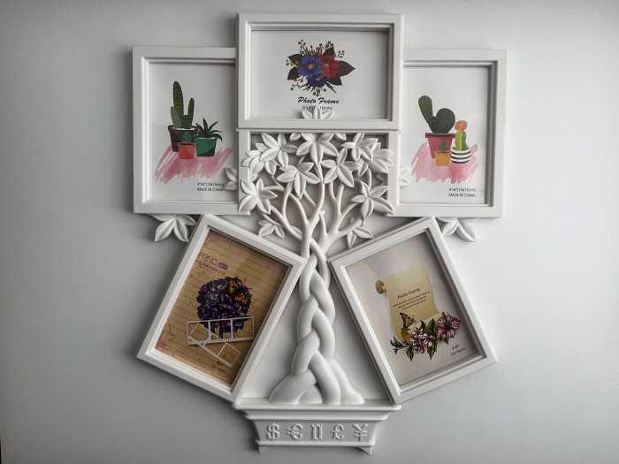 Ramă foto personalizată albă - Arborele banilor [1]