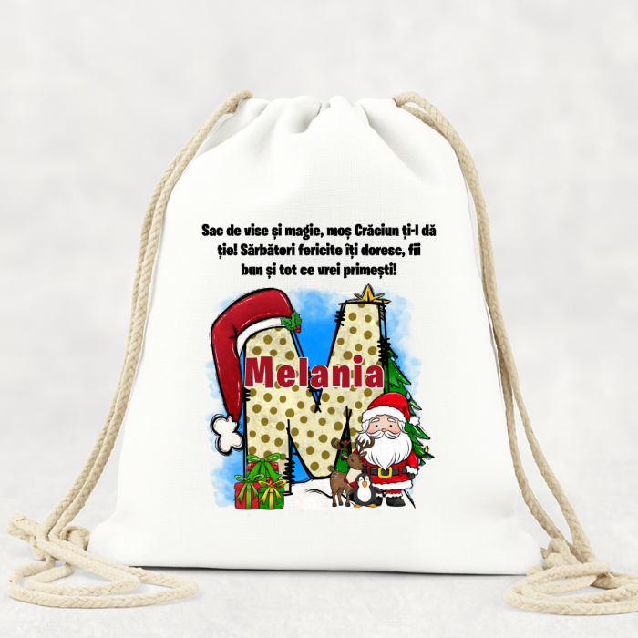 Săculeț textil pentru copii - Crăciun - Nume [1]