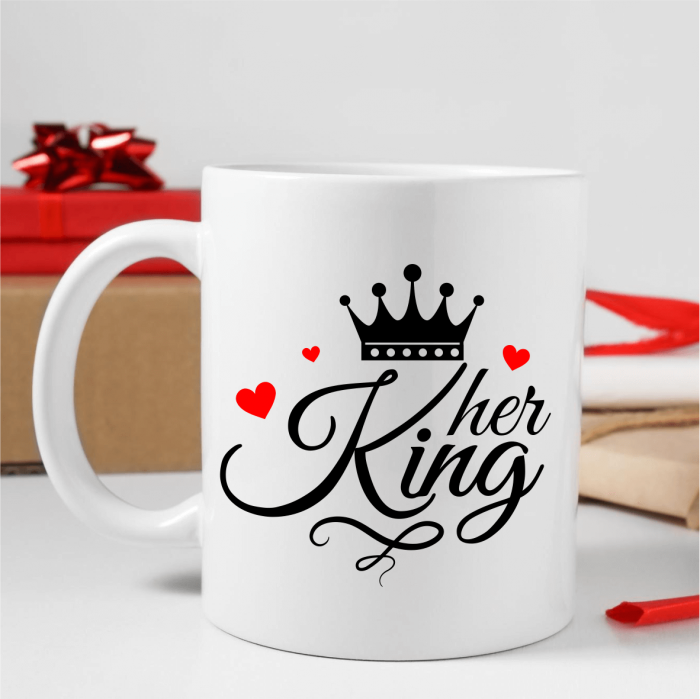 Set căni personalizate cuplu - Her king - His queen [2]
