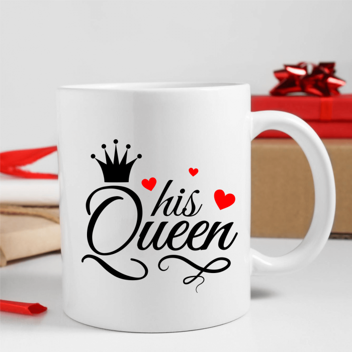 Set căni personalizate cuplu - Her king - His queen [3]