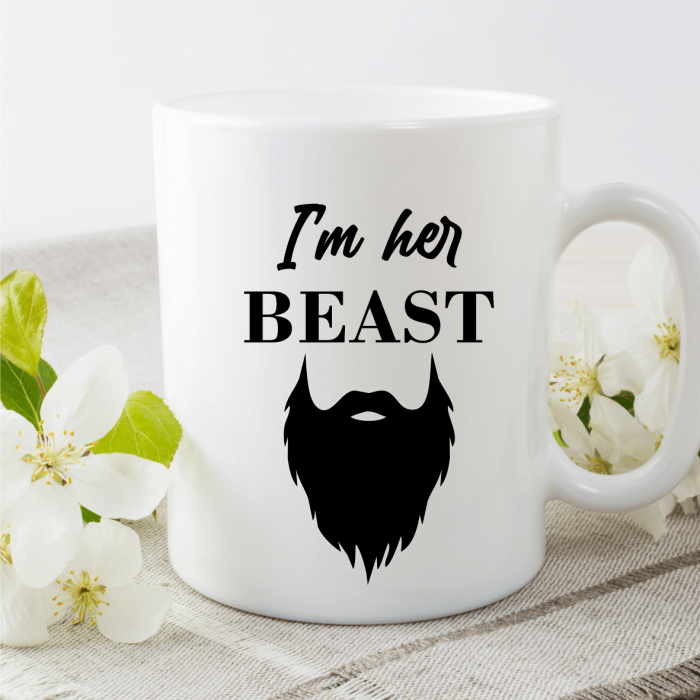 Set Căni Personalizate Cuplu - I'm Her Beast și I'm His Beauty [3]