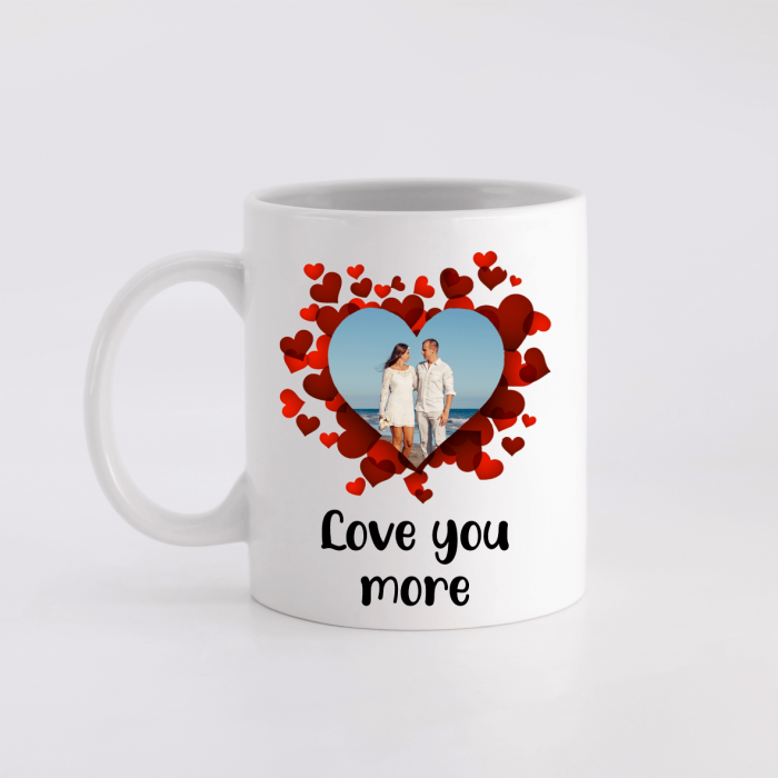 Set Căni Personalizate Cuplu - Love You și Love You More [2]