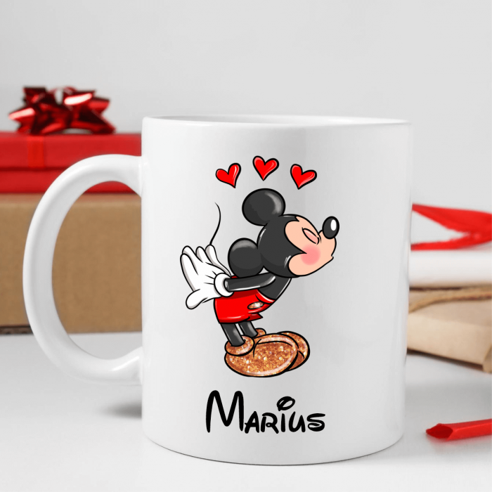 Set căni personalizate cuplu - Minnie & Mickey - Nume [2]