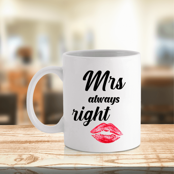 Set Căni Personalizate Cuplu - Mr Right și Mrs Always Right [2]