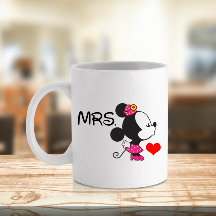 Set Căni Personalizate Cuplu - Mr. și Mrs. - Mickey și Minnie [2]
