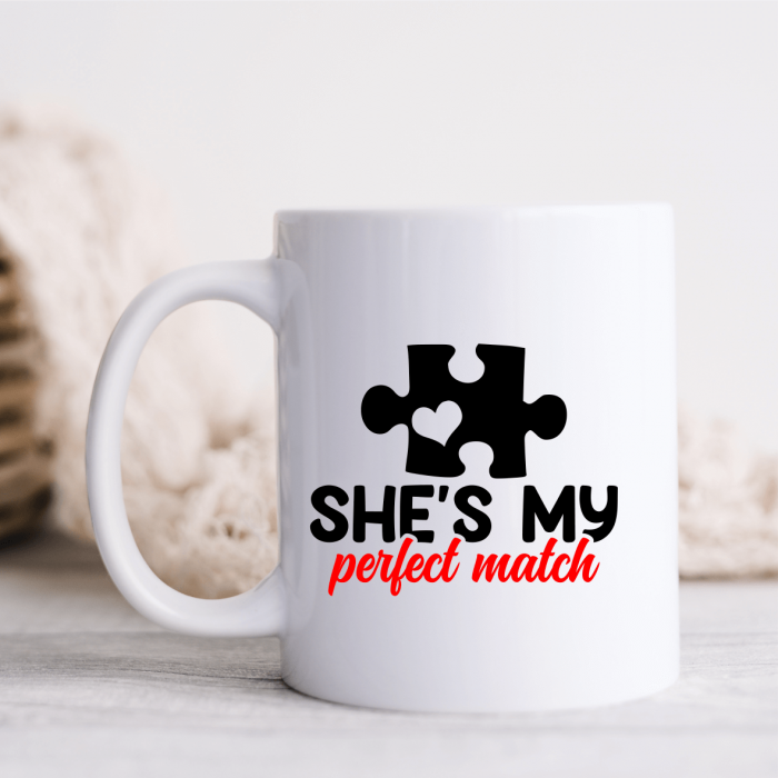 Set căni personalizate cuplu - She's - He's my perfect match [2]