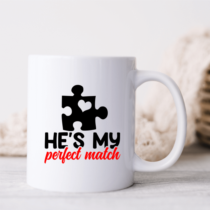 Set căni personalizate cuplu - She's - He's my perfect match [3]