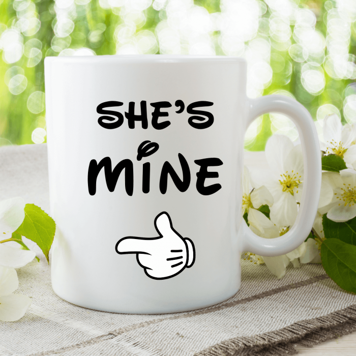 Set Căni Personalizate Cuplu - She's Mine și He's Mine [3]