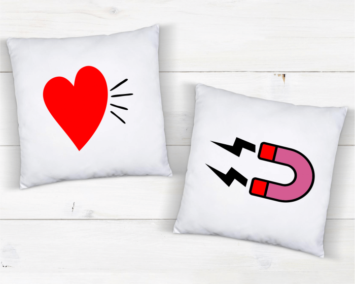 Set perne personalizate pentru cuplu - Magnet - Heart [1]