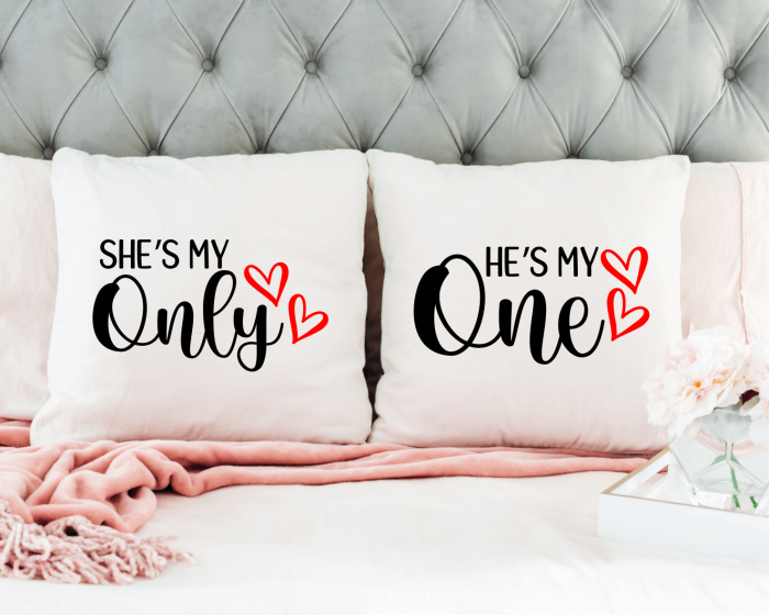 Set perne personalizate pentru cuplu - She's - He's my only [1]