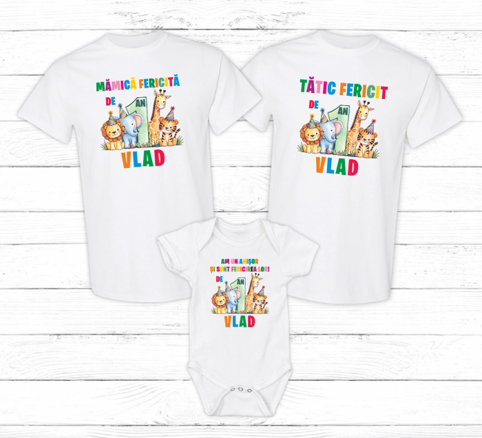 Set tricouri personalizate aniversare 1 an - Safari - 15 [1]