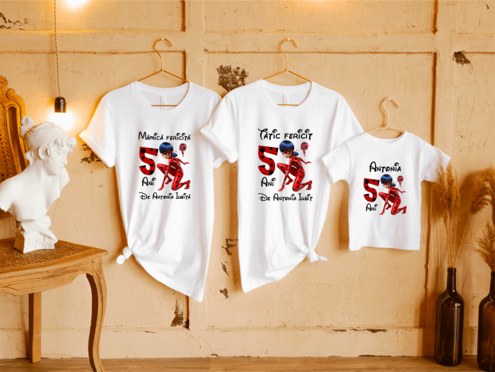 Set tricouri personalizate aniversare - Buburuza - Miraculos [1]