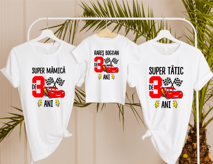 Set tricouri personalizate aniversare - Cars [1]